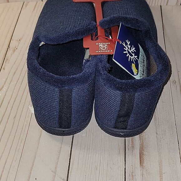NWT Dearfoams Womens Blue Cozy Comfort Memory Foam Slipper Shoes 9/10 - Picture 2 of 7